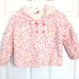Comfy Cozy Baby (18-24Months) Hooded Button-Close Lined Sweater/Jacket